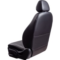 Авточехлы «Lord Auto Турин Экокожа» Lada Vesta l с 09.2015 г.в., раздельная задняя спинка (SD седан, чёрный/чёрный)