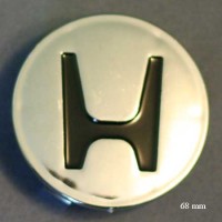 Колпачек колеса "Honda 2.3" (68мм) серая с черная Hd-13