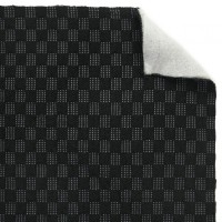 Жаккард «Квадрат №2» на поролоне (черно-белый, ширина 1,5 м., толщина 4 мм.) клеевое триплирование