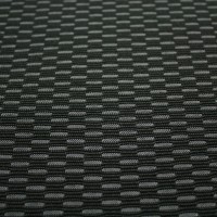 Жаккард «Соты» на поролоне (черно-серый, ширина 1,5 м., толщина 4 мм.) клеевое триплирование
