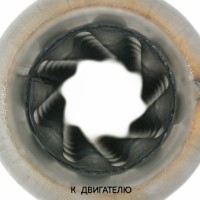 Пламегаситель стронгер «FOR» круглый, жаброобразный диффузор, длина 300 мм, труба Ø51 мм (алюминизированная сталь)