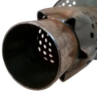 Глушитель «belais» круглый тихий, вход Ø51 мм - выход Ø51 мм, круг 160 мм, длина 450 мм (нержавеющая сталь)